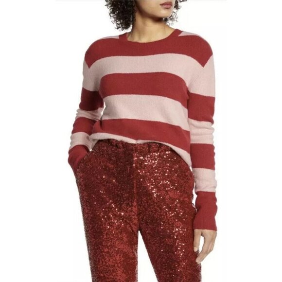 Halogen X‎ Atlantic-Pacific Stripe Bow Back Sweater Size XS - Picture 1 of 8